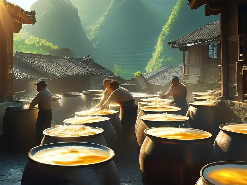 贵州清和酿酒业传统酿酒车间