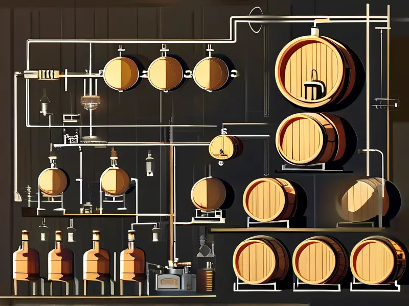 白兰地酒酿造工艺流程示意图