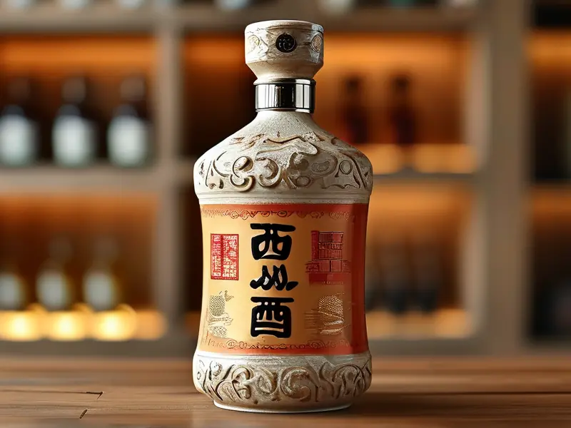 西风精酿酒52度浓香型白酒实物展示