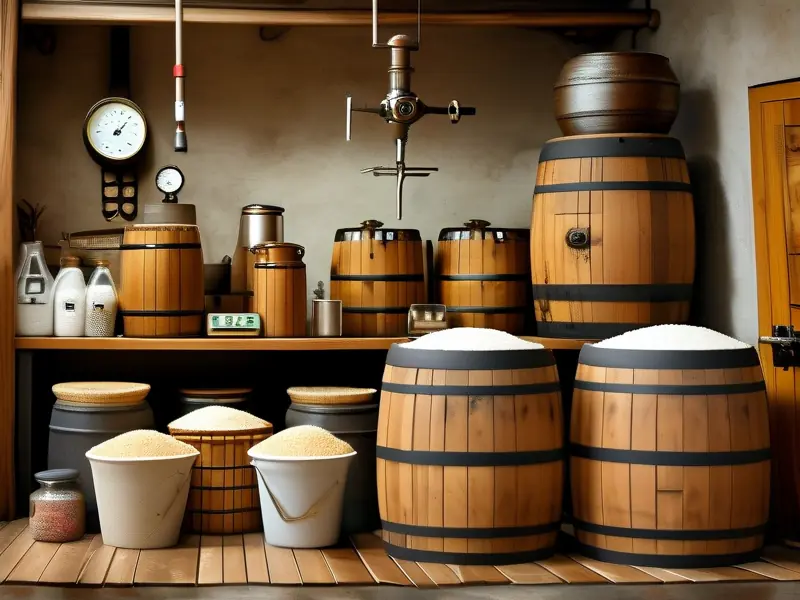 家庭大米酿酒工具与过程展示