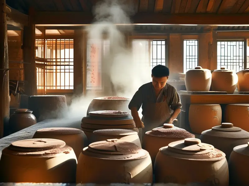 中国传统白酒酿造工艺实景展示