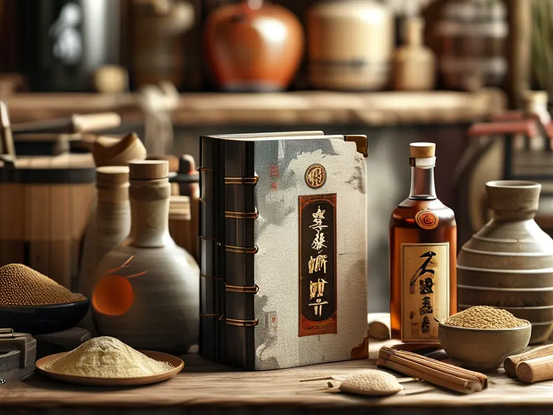 白酒勾兑宝典书籍与勾兑工具展示