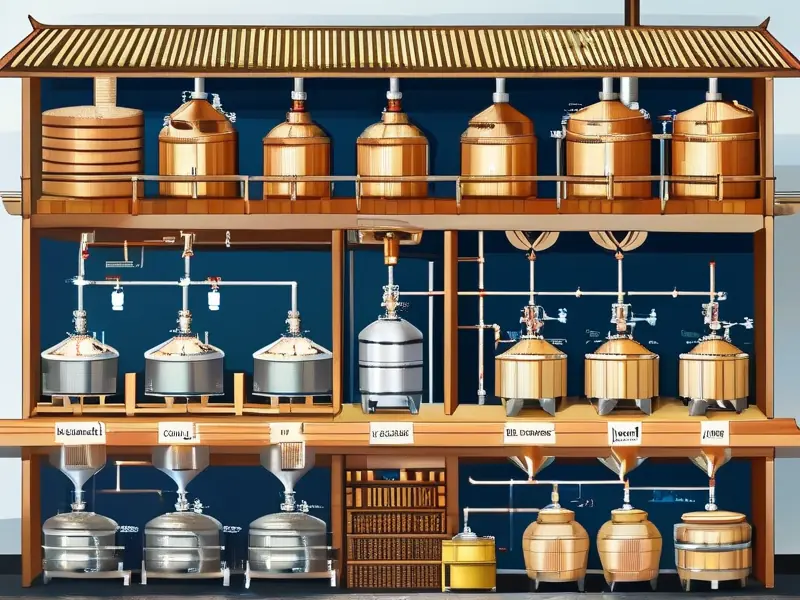 白酒酿造工艺流程示意图