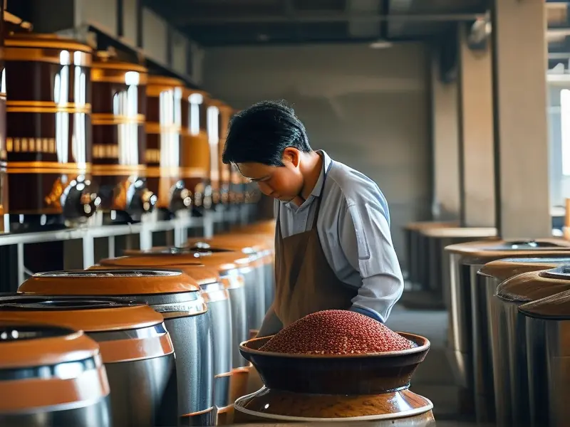 纯粮酒传统酿造工艺流程实拍图