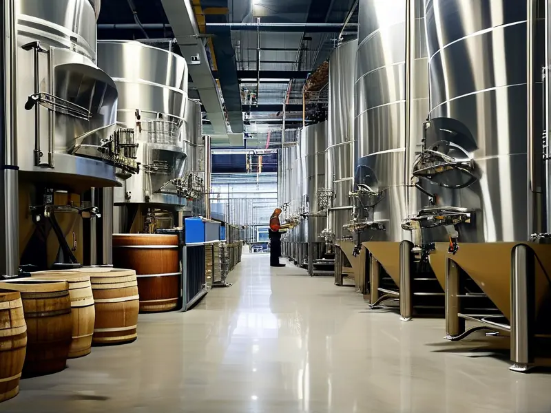 大酒厂现代化酿酒车间与传统工艺对比实景