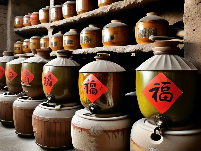 福字酒酿造过程展示