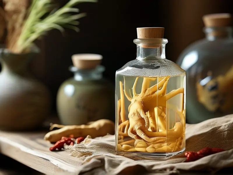 干人参酒泡制过程展示图