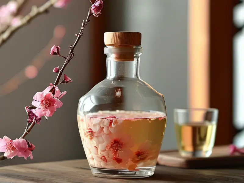 干桃花酒酿制过程展示