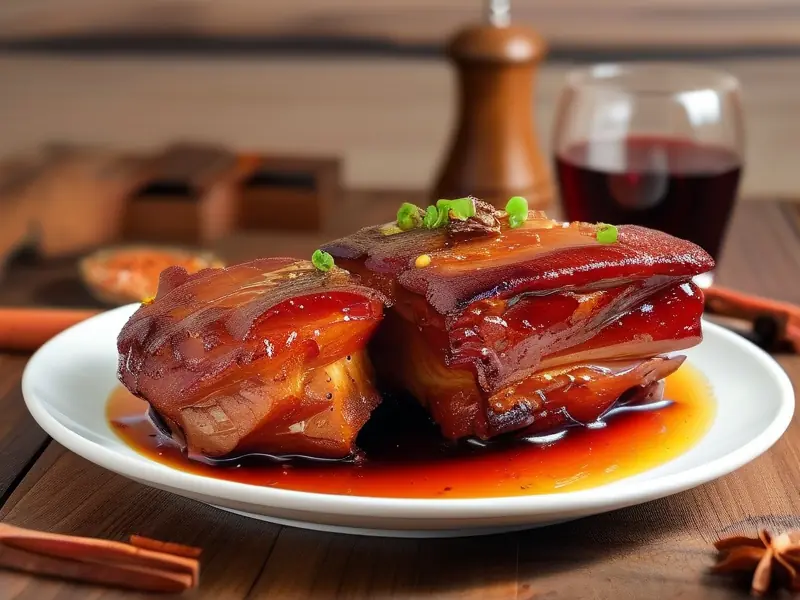 红酒红烧肉成品图
