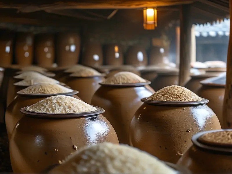 花雕酒传统陶缸发酵工艺流程实拍图