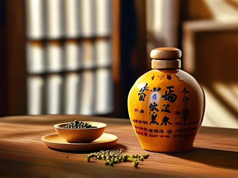 传统花椒酒与花椒展示图