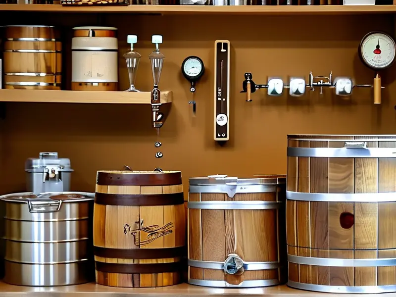 家庭酿酒工具摆放整齐