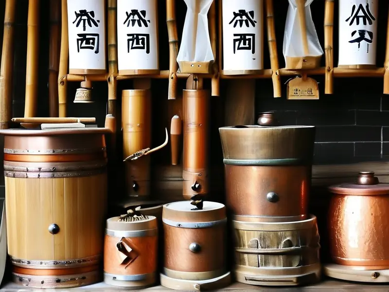 传统酒提子制作工具材料展示