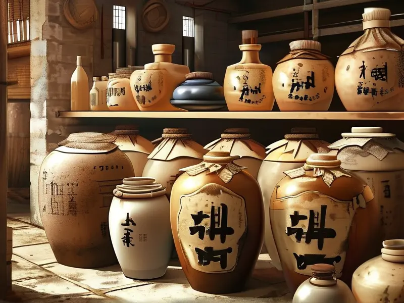 白酒发酵过程中的化学反应示意图