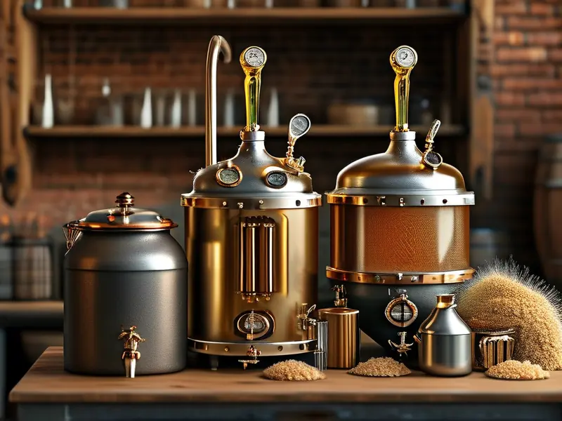 家庭酿造鲜啤酒设备与原料展示