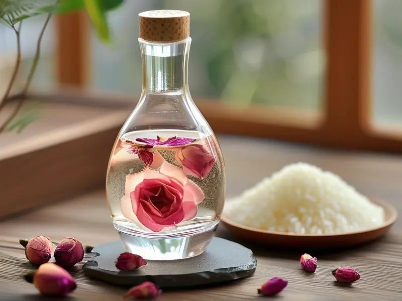 糯米玫瑰花酒成品展示