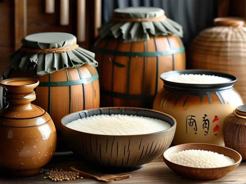 糯米酿甜酒制作过程及成品展示