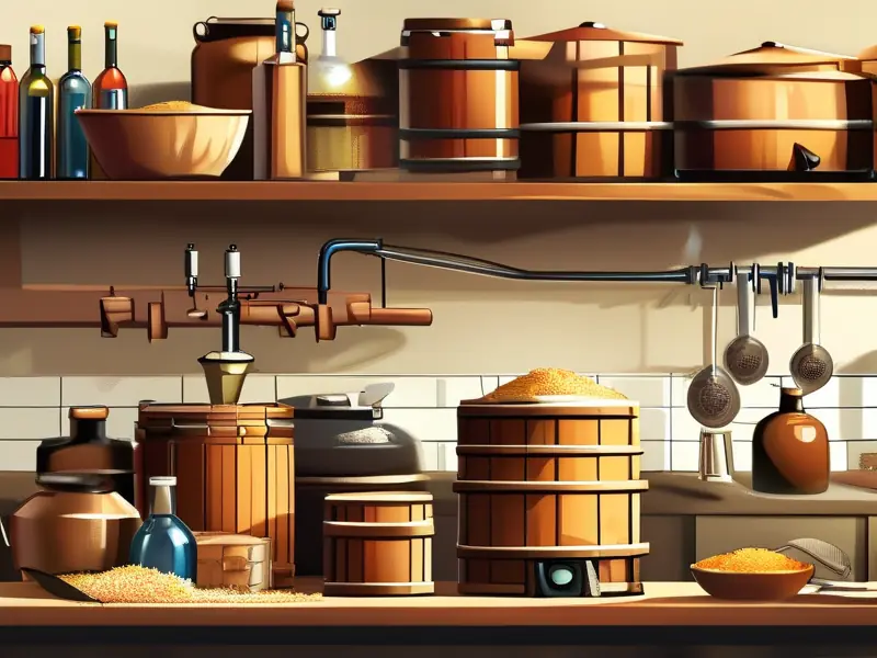 家庭酿酒过程展示