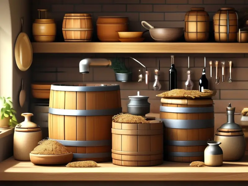 家庭自酿粮食酒工具展示