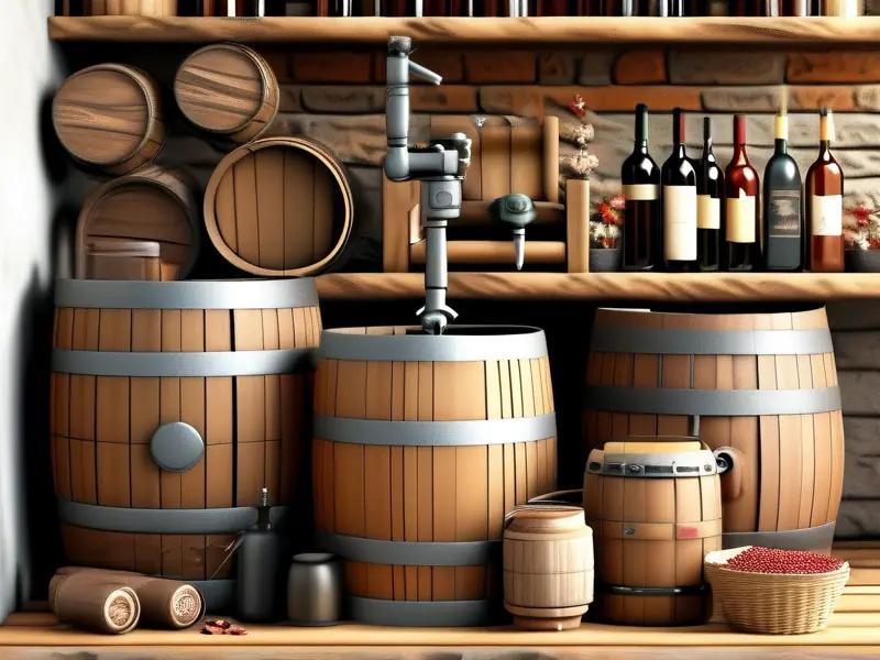 家庭自制白酒工具与原料示意图