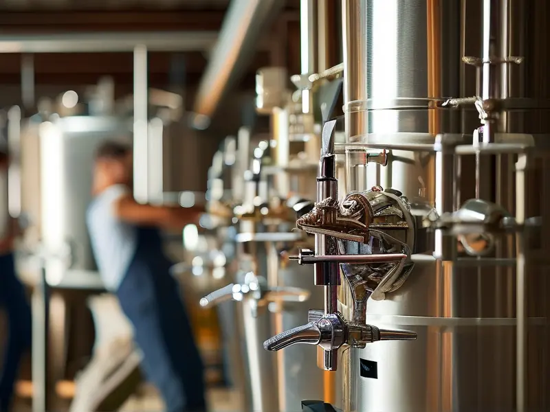 酿酒设备厂内部展示及设备操作细节