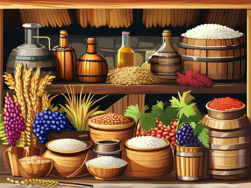 酿酒原料展示图