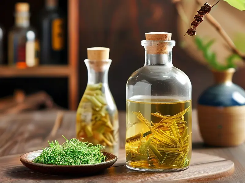 伸筋草泡酒制作过程实拍图