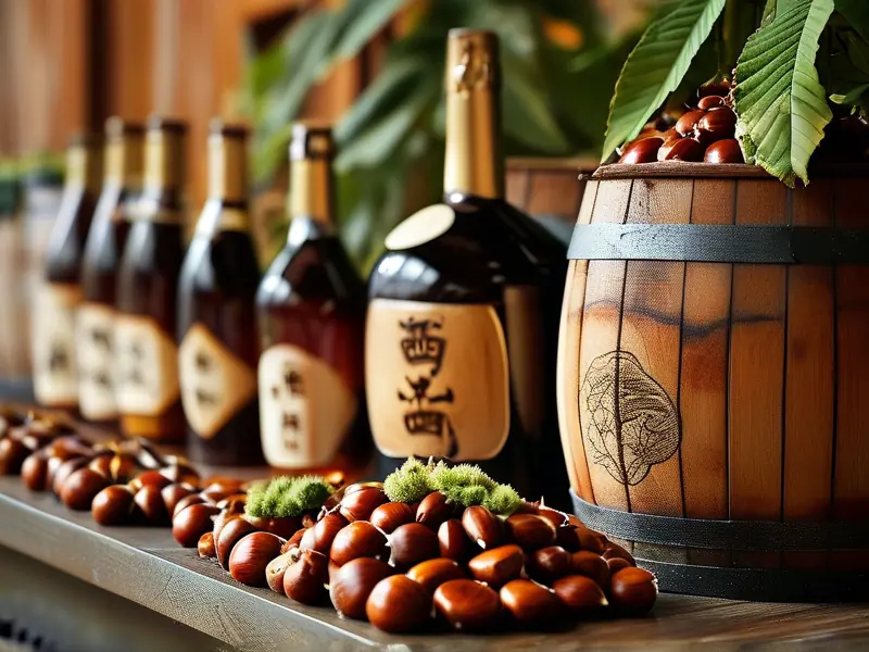 板栗酒酿造过程与成品展示