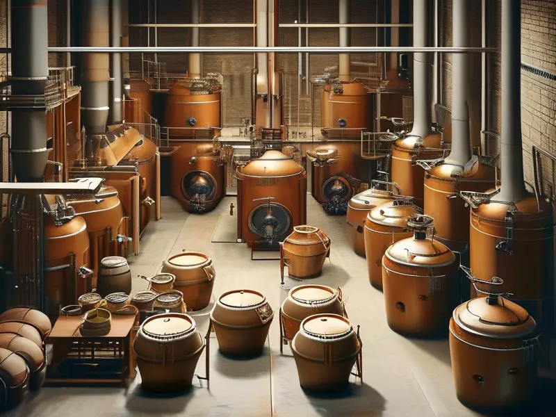 高度酒传统酿造工艺现场操作图