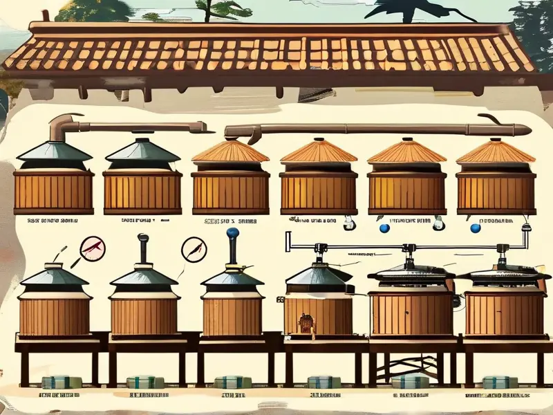 古法酿酒工艺流程高清示意图