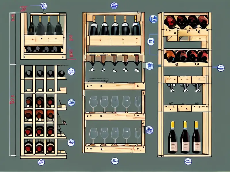 酒架制作过程图解及尺寸标注