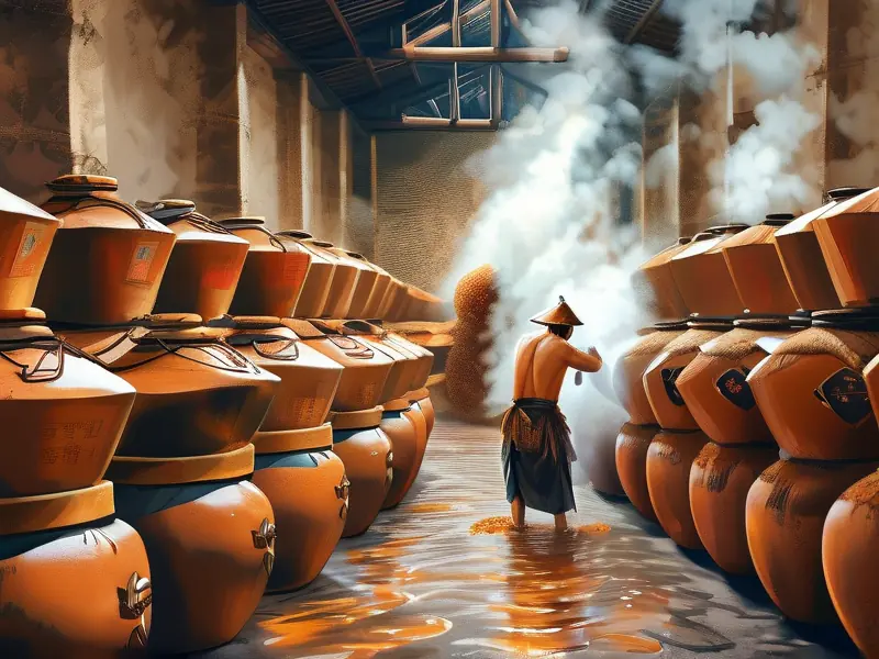 郎酒传统酿造工艺现场实景展示