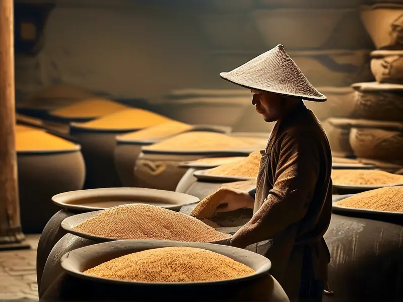 酱香白酒下沙工艺操作现场