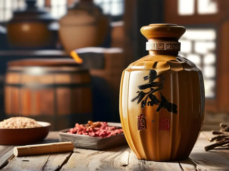 传统工艺酿制的史国公酒实物展示