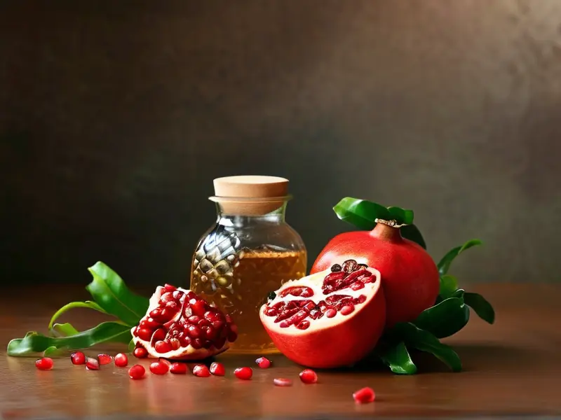 家庭自制酸石榴泡酒原料与成品展示