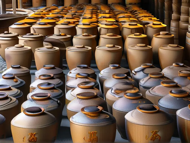 12987工艺传统酱酒酿造现场实拍