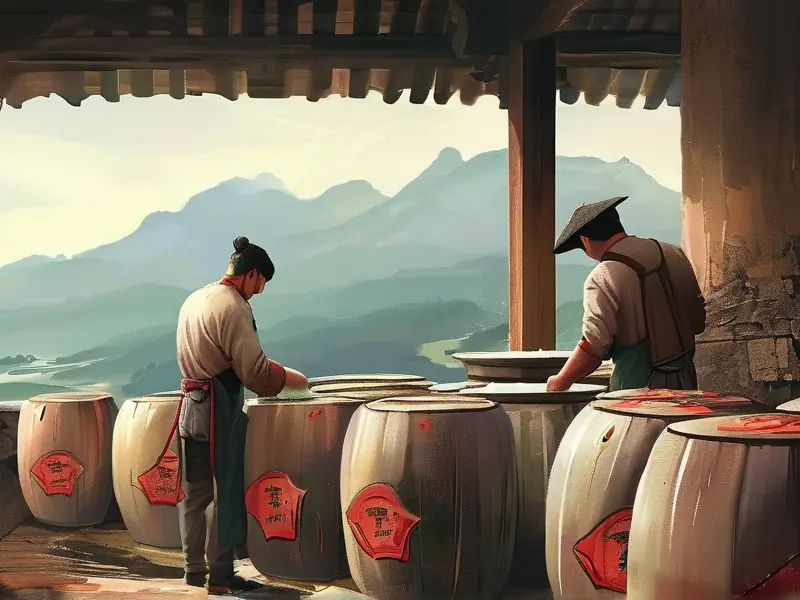 安徽涂中酿酒厂传统工艺酿造琅琊古道酒实景