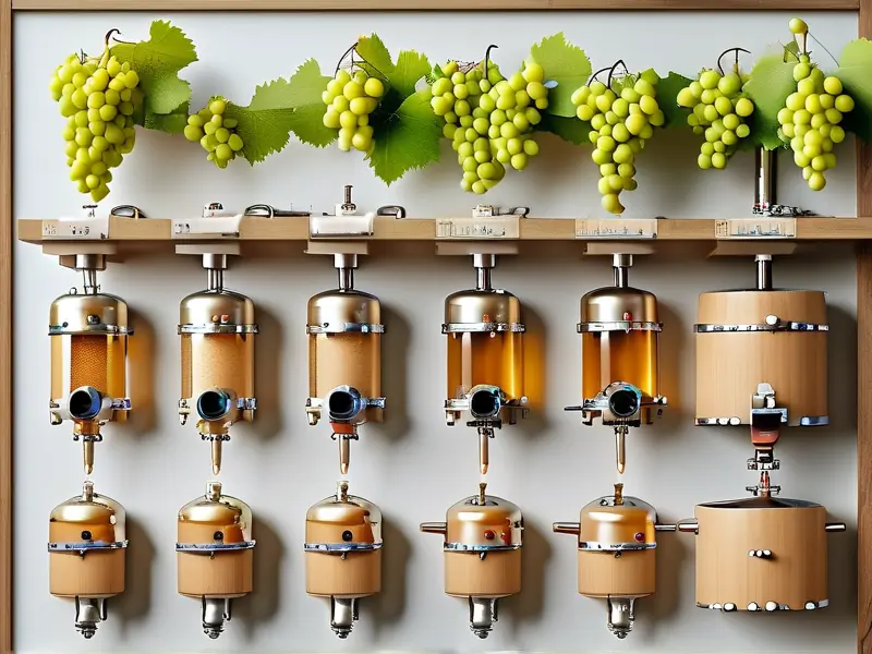 白葡萄酒酿制过程专业展示
