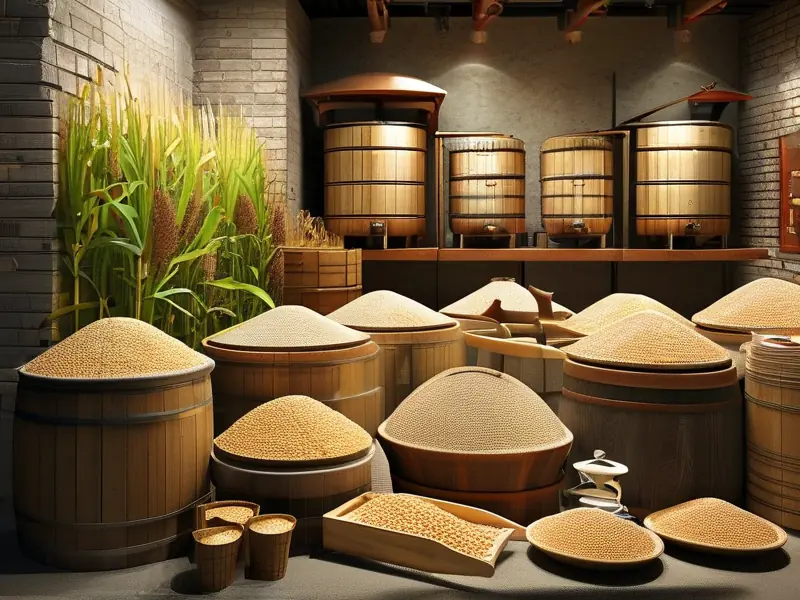 白酒酿造原料与设备展示