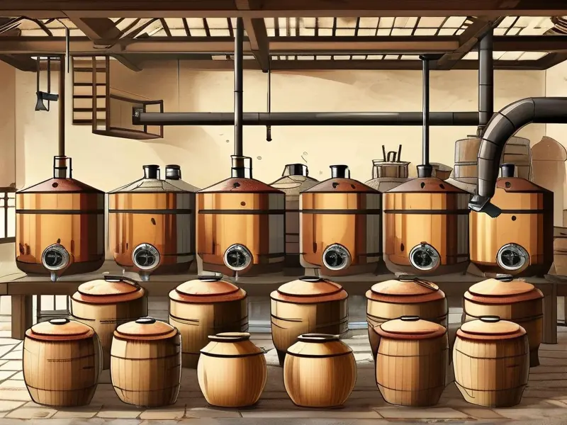 白酒传统酿造工艺流程示意图