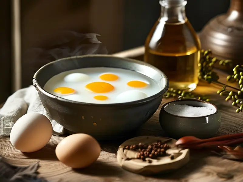 白酒腌鸡蛋制作过程及成品展示