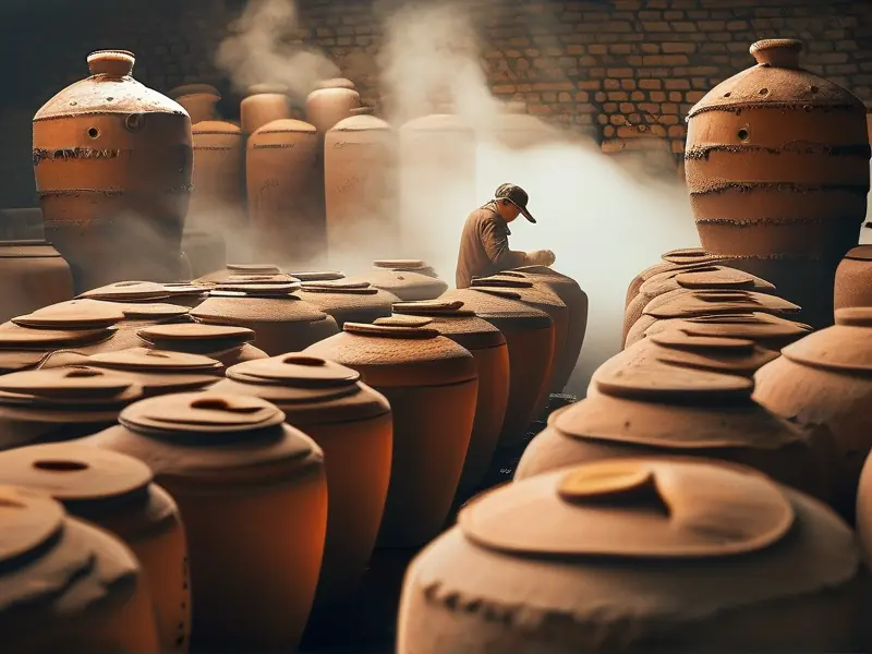 白酒传统酿造工艺现场操作图