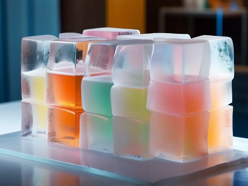 冰雕注酒制作过程实拍图