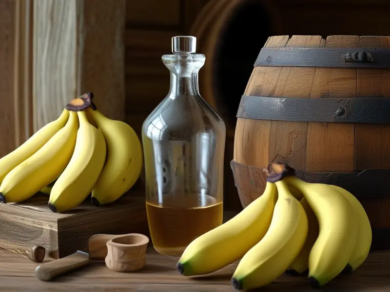 纯香蕉酒制作过程及成品展示