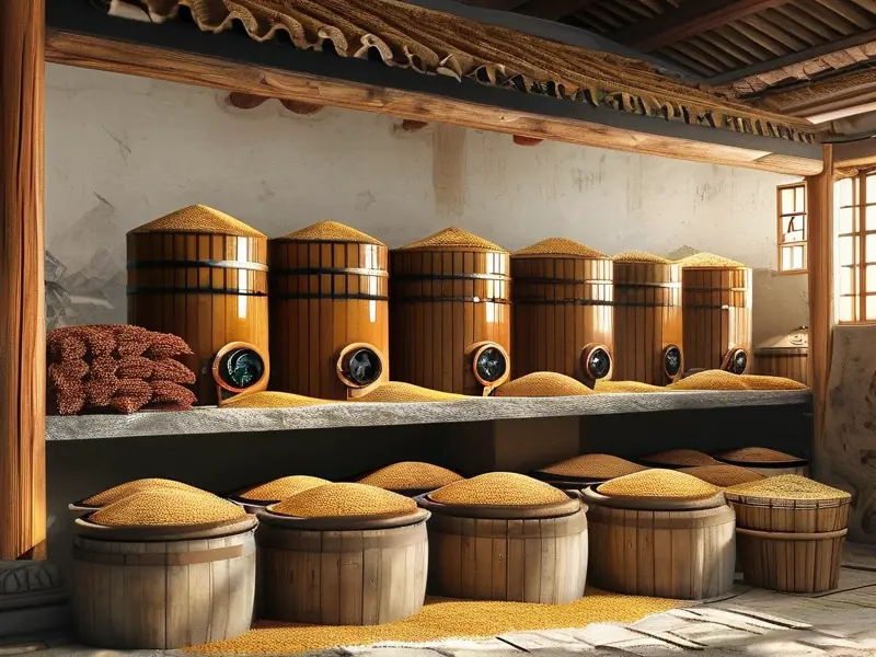 纯粮酿造酒原料与发酵过程