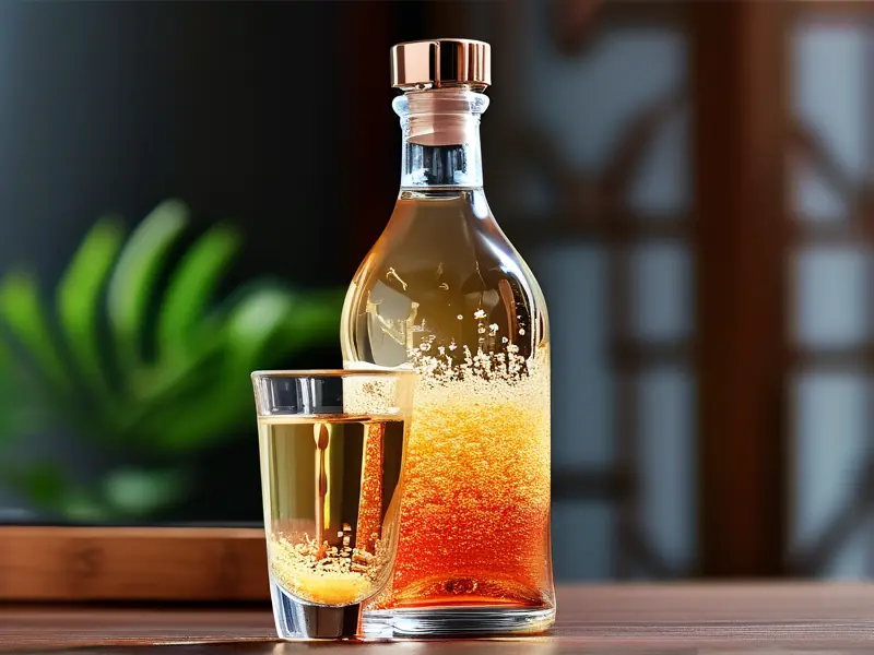 纯粮食酒与勾兑酒特征对比示意图