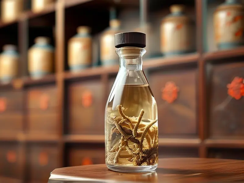冬虫夏草泡酒制作过程实拍图