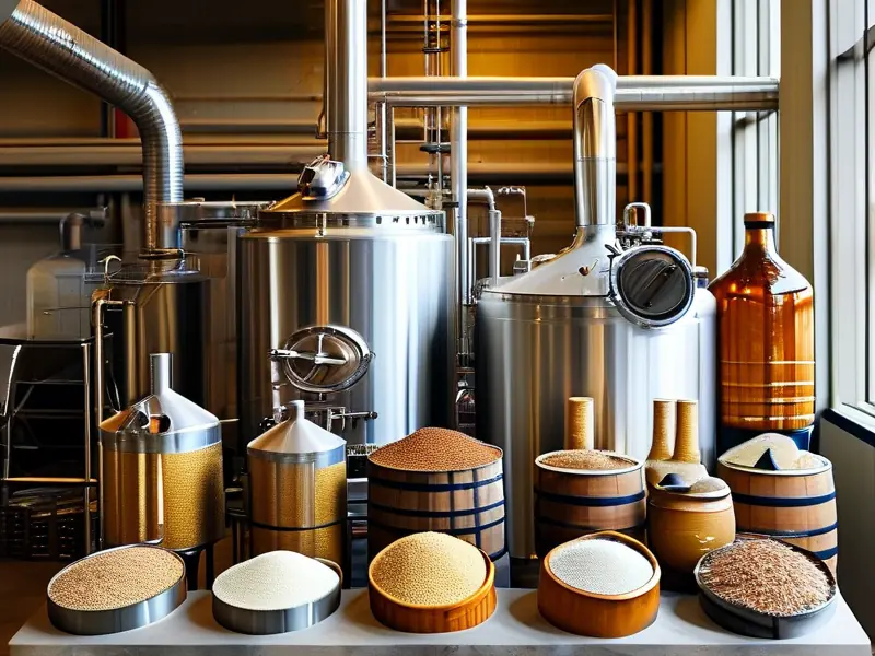 粮食与成品酒比例实物对比示意图