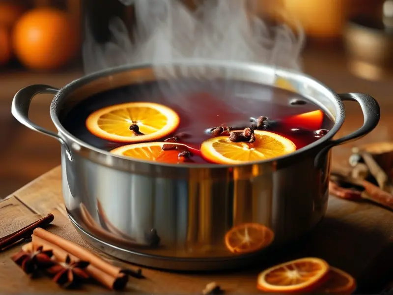 法式煮红酒制作过程展示