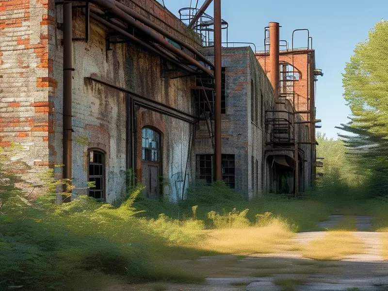 废弃酿酒厂外观展示